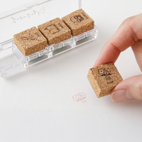 Midori Yuru Log Paintable Stamp Pre-Inked Daily Life Stempeltjes