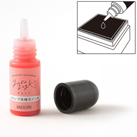 Midori Yuru log refill ink pink