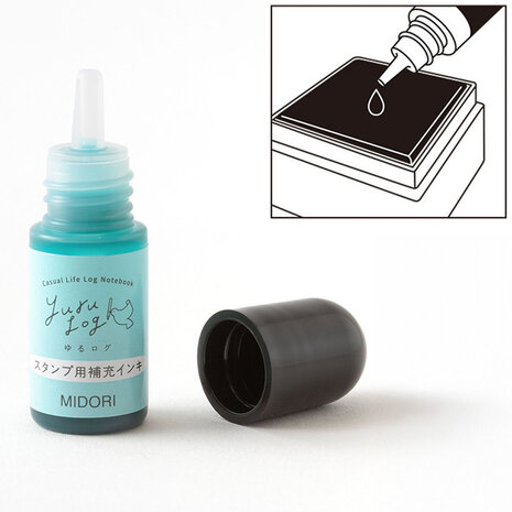 Midori Yuru log refill ink blue