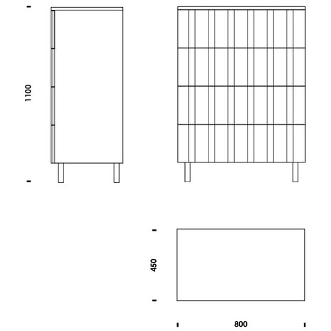 Normann Copenhagen RIB Dresser w 4 drawers