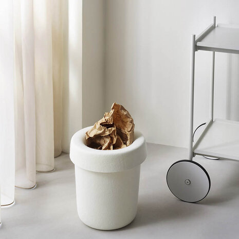 Normann Copenhagen Hide prullenbak Creme Wit