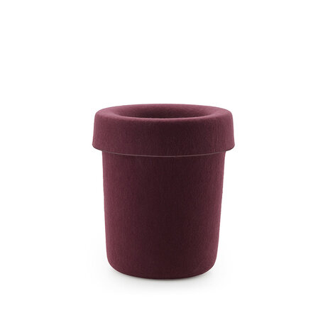 Normann Copenhagen Hide prullenbak Burgundy