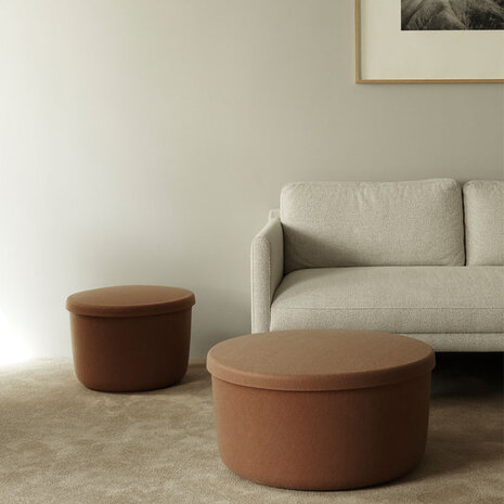 Normann Copenhagen Hide storage pouf large
