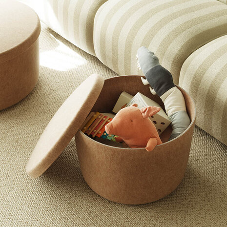 normann copenhagen hide storage pouf small