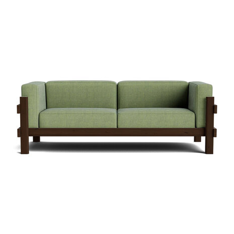 Normann Copenhagen Kube Sofa 3 zitter - Donkerbruin grenen frame
