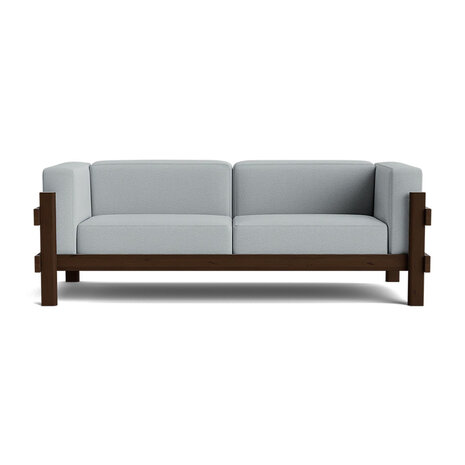 Normann Copenhagen Kube Sofa 3 zitter - Donkerbruin grenen frame