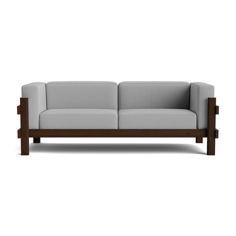 Normann Copenhagen Kube Sofa 3 zitter - Donkerbruin grenen frame