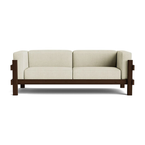 Normann Copenhagen Kube Sofa 3 zitter - Donkerbruin grenen frame