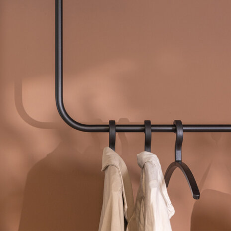 Metallbude plafondkledingstang ENIO - Zwart