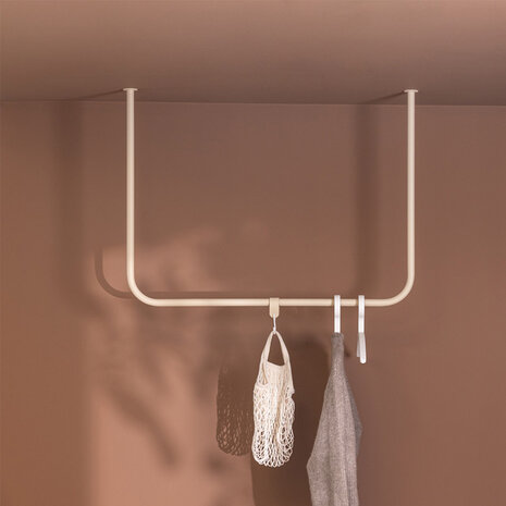 Metallbude plafondkledingstang ENIO - Cashew