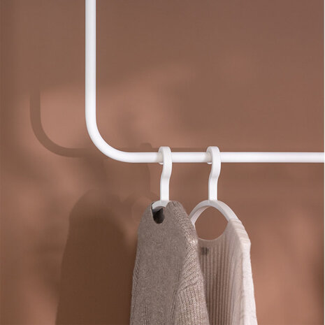 Metallbude plafondkledingstang ENIO - Wit