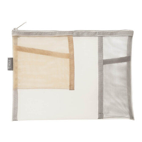 Midori Mesh Pen and Tool Etui - Grijs