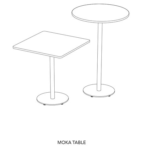 Moka Bistro tafel vierkant