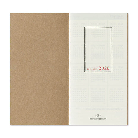 Traveler's notebook - 2026 Second Half Weekly and Memo Refill
