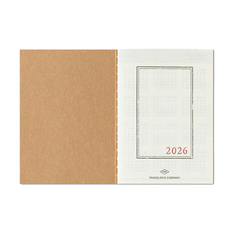 Traveler's notebook Passport Size Diary 2026 Second Half Weekly agenda
