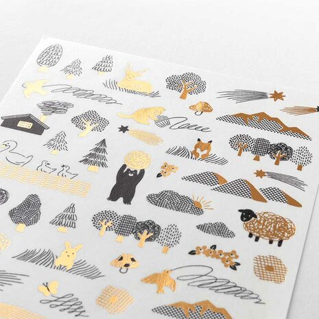 Yuru Log Stickers Camouflage Forest