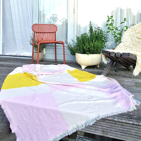 Maison Deux katoen plaid 