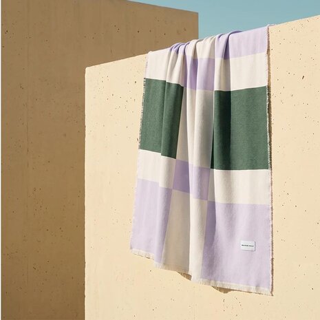 Maison Deux Check Bold Plaid Lila - Bosgroen