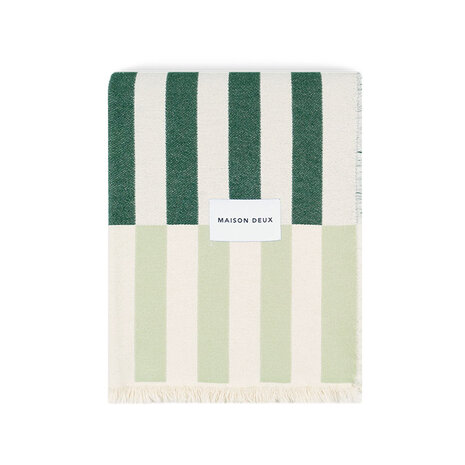 Maison Deux Check Tiles Plaid Salie Bosgroen