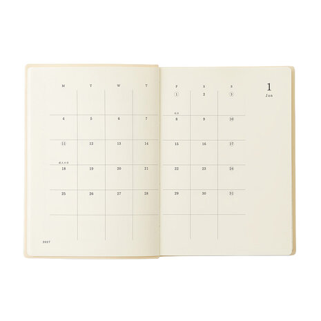 Midori MD Notebook Diary 2027 A6 - 1 day 1 page