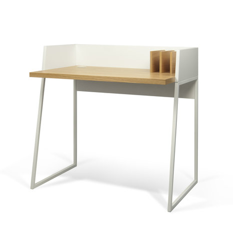 temahome volga desk white oak zijkant