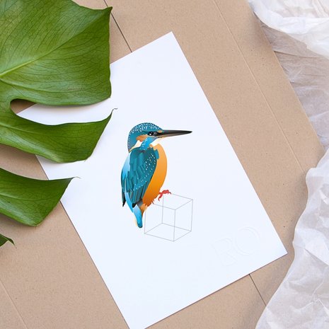 Roosmarijn Knijnenburg Kingfisher A5 card