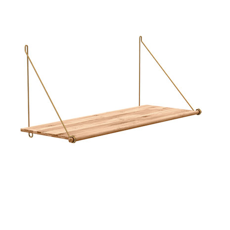 We Do Wood Loop Shelf brass