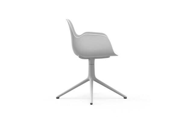 Normann Copenhagen Form Swivel armchair 4L white alu  wit