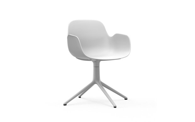 Normann Copenhagen Form Swivel armchair 4L white alu white