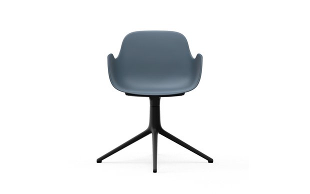 Normann Copenhagen Form Swivel armchair 4L black alu blauw