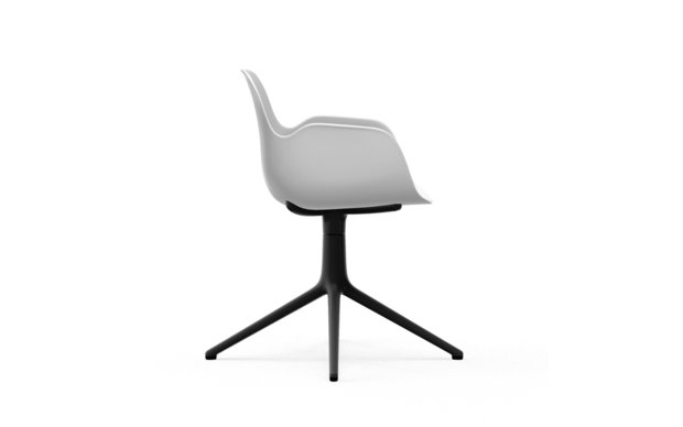 Normann Copenhagen Form Swivel armchair 4L black alu white