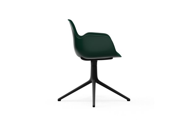 Normann Copenhagen Form Swivel armchair 4L black alu green