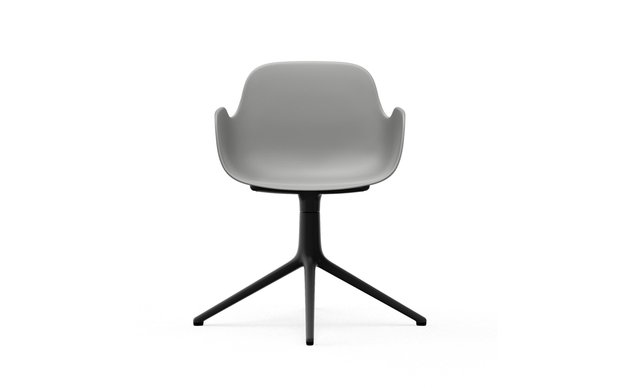 Normann Copenhagen Form Swivel armchair 4L black alu white