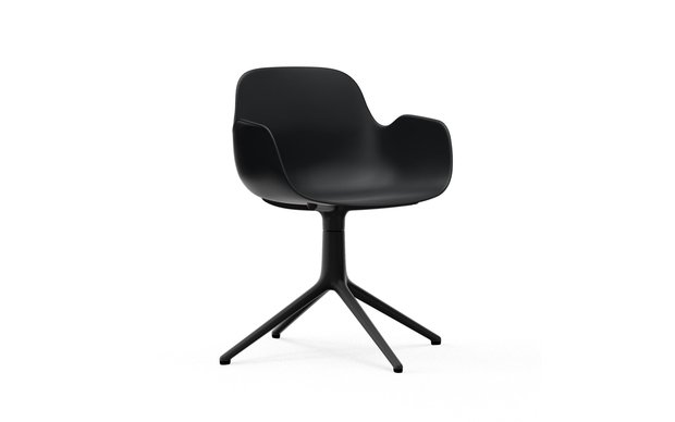 Normann Copenhagen Form Swivel armchair 4L black alu black