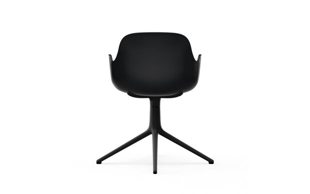 Normann Copenhagen Form Swivel armchair 4L black alu zwart