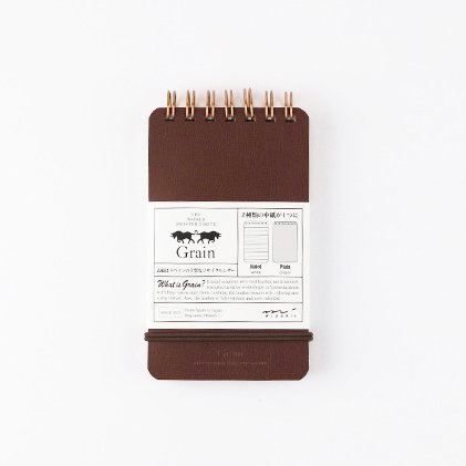 grain notebook Midori dark chocolate