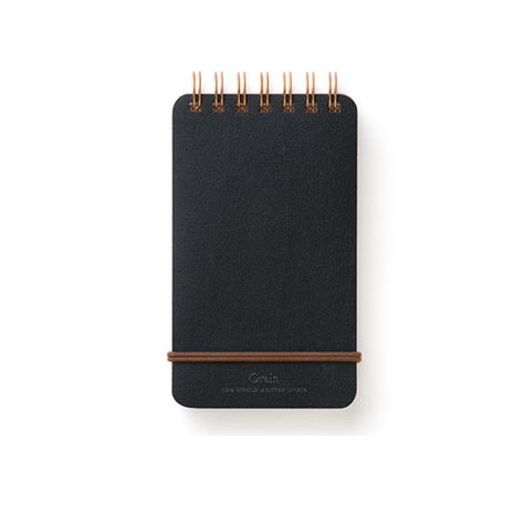 midori grain notebook black