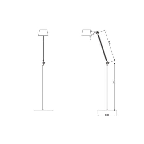 Tonone bolt single arm floor lamp