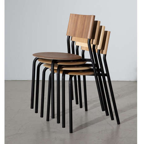 Tiptoe SSD chair black walnut stackable