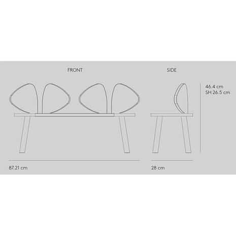 Nofred Mouse Bench dimensions