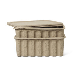 Ferm Living paper pulp boxes large (set van 2) Ferm Living paper pulp boxes large (set van 2)