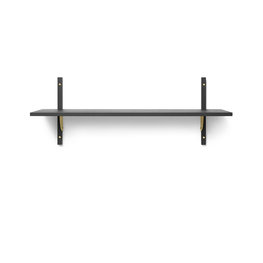 Ferm Living Sector Shelf single zwart essen - enkele wandplank