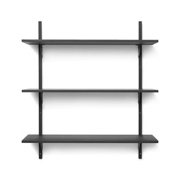 Ferm Living Sector Shelf Triple zwart essen - drie wandplanken