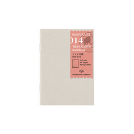 Traveler's notebook -Passport Size- Dot Grid MD paper white refill 014 Traveler's notebook -Passport Size- Dot Grid MD paper white refill 014