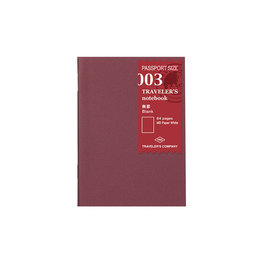 Traveler's notebook -Passport Size-  MD paper white blanco refill 003 Traveler's notebook -Passport Size-  MD paper white blanco refill 003
