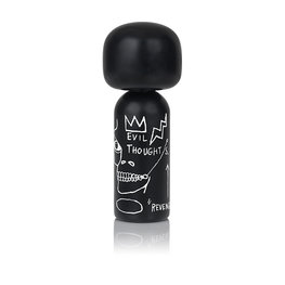 Lucie Kaas Jean Michel Basquiat Evil Thoughts Black Kokeshi pop Lucie Kaas Jean Michel Basquiat Evil Thoughts Black Kokeshi pop