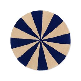 Ferm Living Arch Tufted Rug Small Blauw-Off White Ferm Living Arch Tufted Rug Small Blauw-Off White
