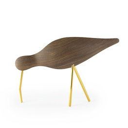 Normann Copenhagen Shorebird Large Walnoot met messing pootjes Normann Copenhagen Shorebird Large Walnoot met messing pootjes