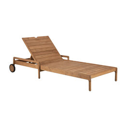 Ethnicraft Jack outdoor instelbaar ligbed Teakhout Ethnicraft Jack outdoor instelbaar ligbed Teakhout