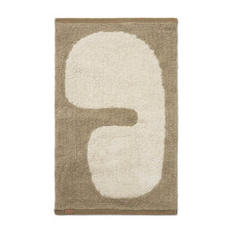 ferm living Lay wasbare (Bad)mat taupe off white  70x50cm ferm living Lay wasbare (Bad)mat taupe off white  70x50cm